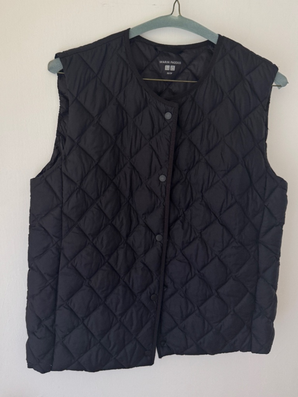 Uniqlo black warm padded vest size XS women's puffer quilted vest jacket coat s